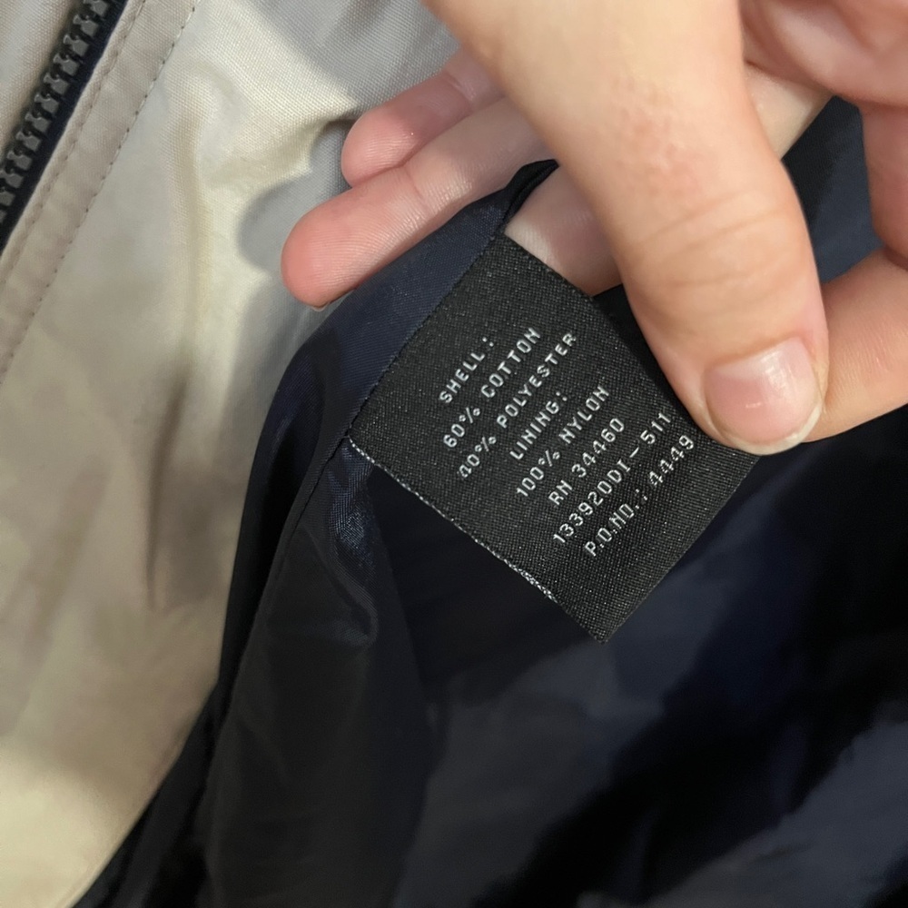 London Fog Limited Edition Jacket - Dark Blue and Light Tan Trim Size S - Picture 8 of 12